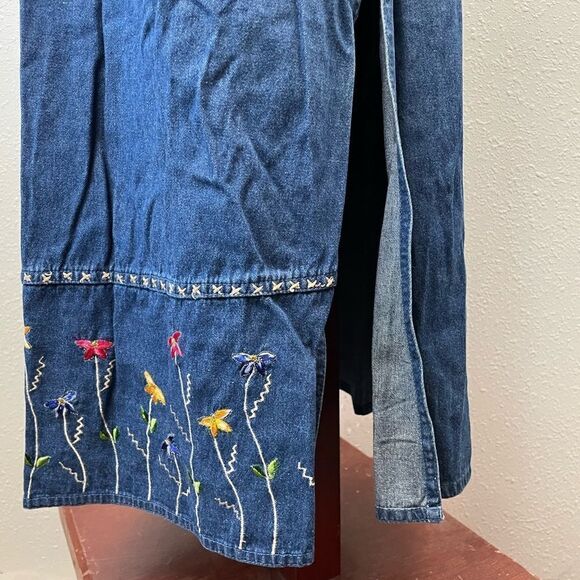 New Directions Denim Button Down Floral Shirt and Matching Maxi Dress Size M EUC - Picture 16 of 16